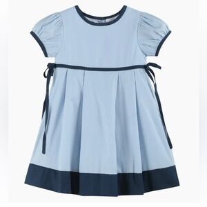 Lil Cactus Blue Puff Sleeve Dress. Side Ties | Girl’s Sz-6X NWOT | Heirloom